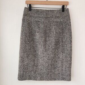 Club Monaco Wool Blend Grey Pencil Skirt Career Professional Women's 6